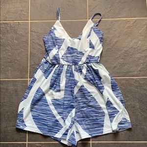 Blue & White romper